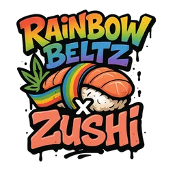 Rainbow Beltz × Zushi strain logo
